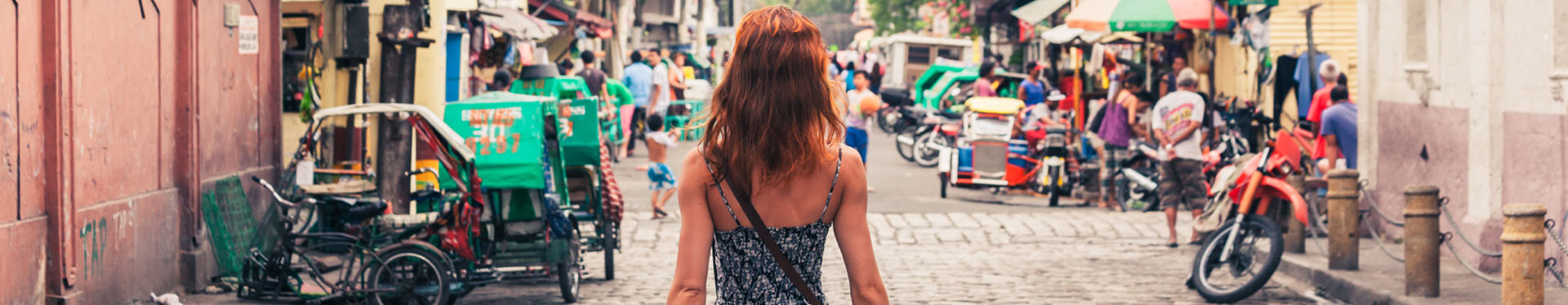 woman walking in manila